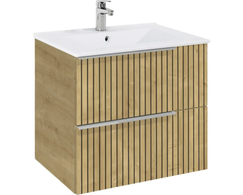 Dulap de bază pentru lavoar cu două sertare și lavoar