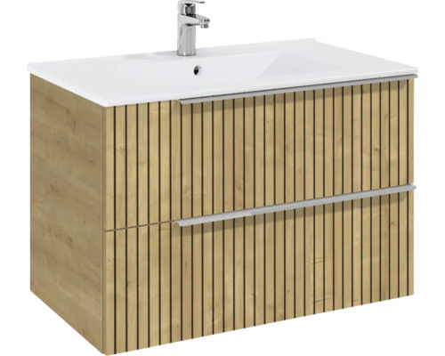 Dulap inferior de lavoar cu chiuvetă și două sertare