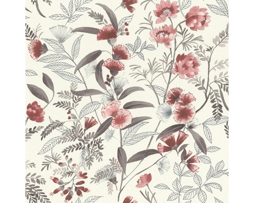 Tapet vlies Symphony model floral roșu 10,05x0,53 m Tapetă cu model floral