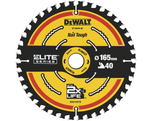 Pânză de ferăstrău DeWalt cu diametrul de 165 milimetri și 40 de dinți