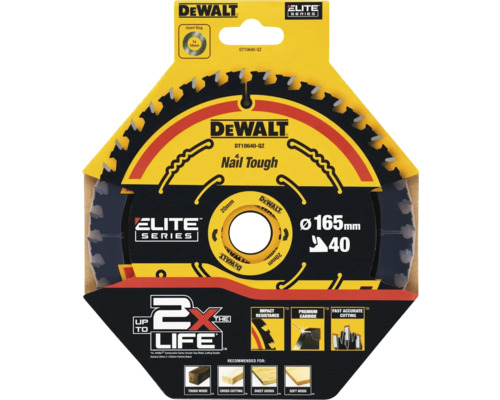 Pânză de ferăstrău circular DeWalt Elite Series cu diametrul de 165 milimetri