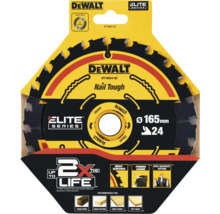 Disc circular DeWalt, diametru de 165 milimetri, potrivit pentru lemn cu cuie