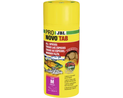 Hrană pești acvariu JBL ProNovo Tab M 250 ml JBL Pro Novo Tab M tablete de hrănire pentru pești de acvariu