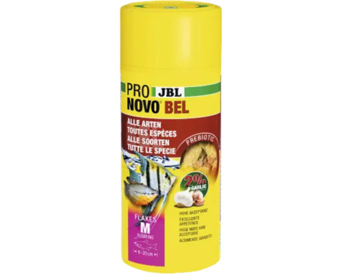 Hrană pești acvariu JBL ProNovo Bel Flakes M 250 ml JBL NovoBel hrană pentru pești, pentru toate tipurile de pești
