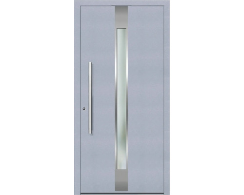 Ușă exterior aluminiu AL X808 alb/gri 98x205 cm stânga
