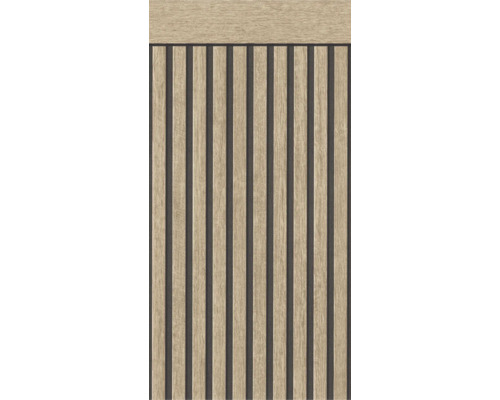 Bordură decorativă 39744-1 Wood panel maro deschis 5 m x 106 cm