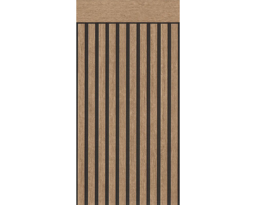 Bordură decorativă 39744-4 Wood panel maro închis 5 m x 106 cm