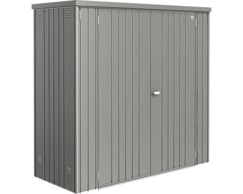 Dulap depozitare grădină pentru unelte Biohort 190 metal 187,1x79,1 cm gri-cuarț metalizat Căsuță metalică de grădină cu ușă dublă pentru depozitarea uneltelor de grădină