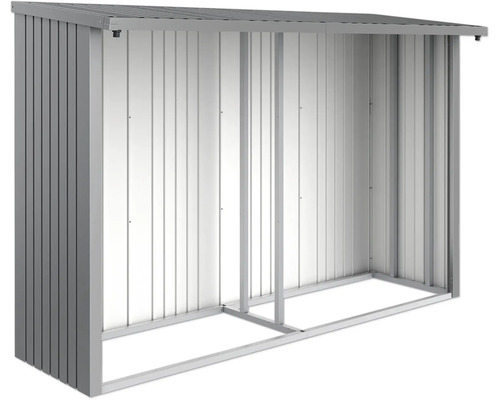 Magazie metalică cu acoperiș pentru unelte de grădină și scule