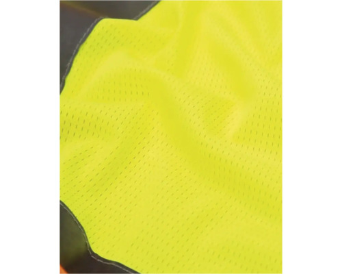 Prim-plan cu vestă de avertizare cu structură tip plasă