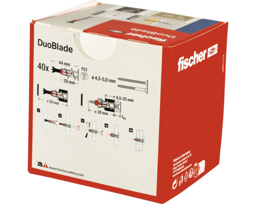Ambalaj dibluri Fischer DuoBlade 40 bucăți
