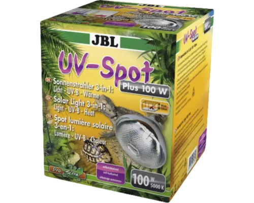 Ambalaj JBL UV-Spot Plus 100 wați, lampă solară 3 în 1
