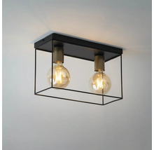 Lumină de plafon cu două becuri în design geometric