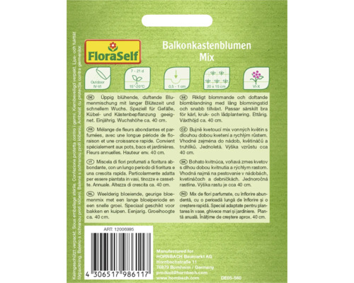 Amestec de flori pentru jardiniere marca FloraSelf