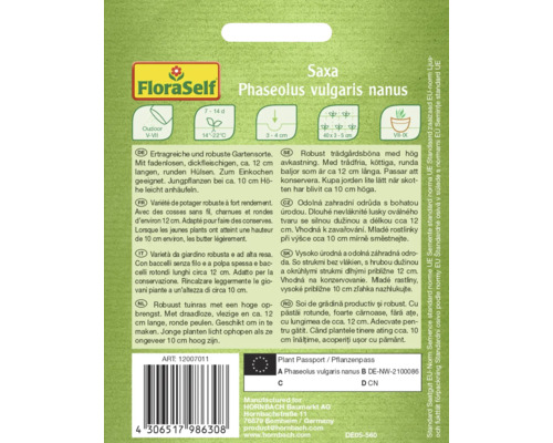 Semințe pentru Phaseolus vulgaris nanus, soi de grădină productiv și robust.