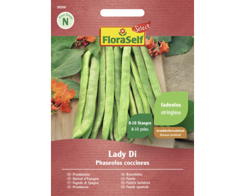 Semințe legume FloraSelf Select fasole lată Lady Di