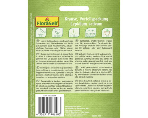 Creson creț, pachet avantajos cu semințe