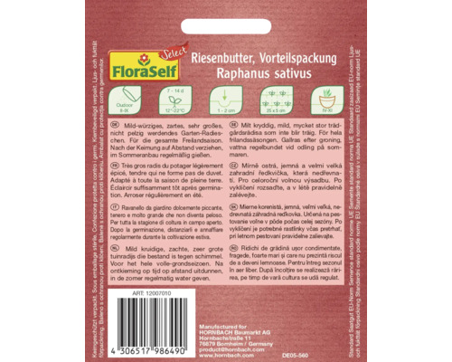 Ridiche Riesenbutter pachet avantajos pachet de semințe