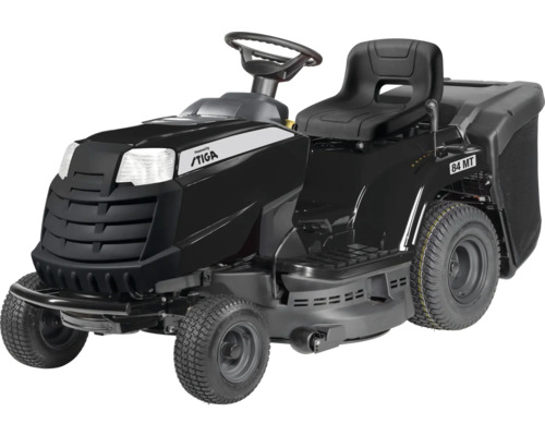 Tractor de gazon cu scaun și coș de colectare