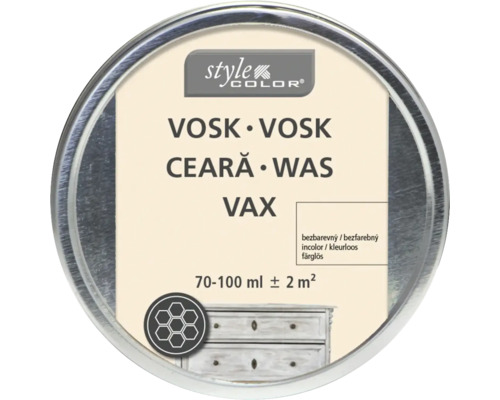 Style Color ceară pentru mobilă incoloră, cutie de 70 până la 100 ml