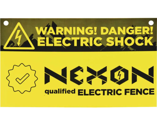 Panou de avertizare Nexon pentru gard electric: Avertisment privind electrocutarea