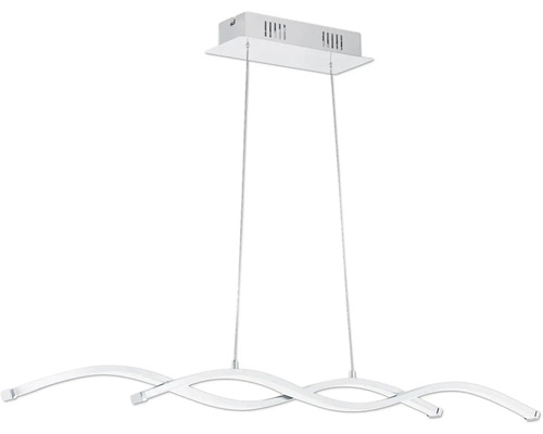 Lustră cu LED integrat Lasana 2x9W 2000 lumeni, crom/alb
