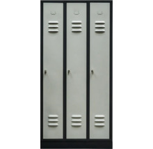 Fișet metalic FAM MD35 890x450x1800 mm, cu 3 uși 1 poliță și bară de haine-thumb-0