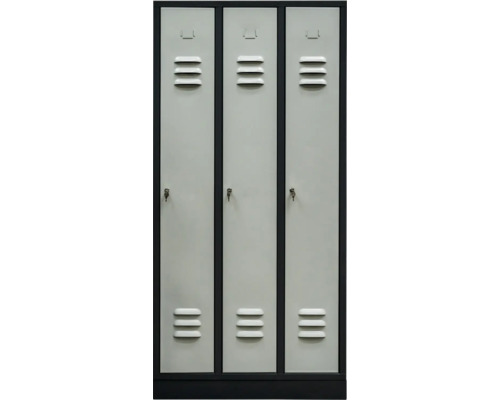 Fișet metalic FAM MD35 890x450x1800 mm, cu 3 uși 1 poliță și bară de haine