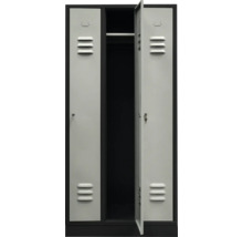 Fișet metalic FAM MD35 890x450x1800 mm, cu 3 uși 1 poliță și bară de haine-thumb-2