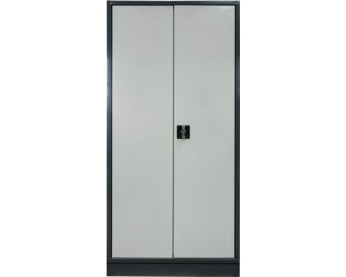 Dulap metalic FAM MD273 890x450x1800 mm, cu 2 uși 3 polițe și cutie de valori Dulap din oțel cu două uși și încuietoare