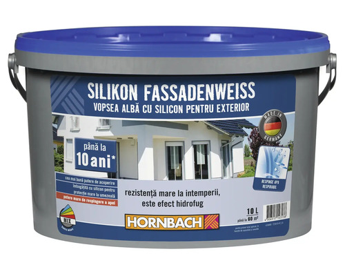 Vopsea lavabilă pentru exterior pe bază de silicon Silikon Fassadenweiss albă 10 l