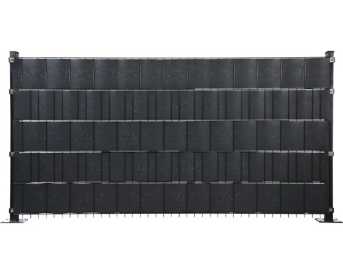 Gard de confidențialitate din plastic cu elemente metalice