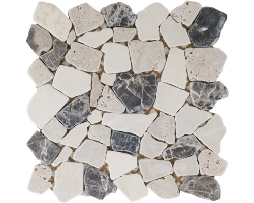 Mozaic marmură Travertine Marron bej 30,5x30,5 cm Placă de mozaic cu aspect de piatră naturală