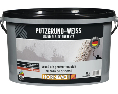 Grund de aderență pentru tencuieli Hornbach alb 10 l Găleată grund de tencuială alb, 10 litri