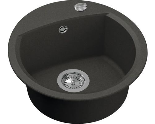 Chiuvetă din granit cu cuvă rotundă și garnitură de scurgere