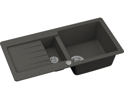 Chiuvetă de bucătărie cu picurător și două cuve