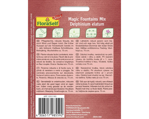 Pachet de semințe de flori Magic Fountains Mix Delphinium elatum