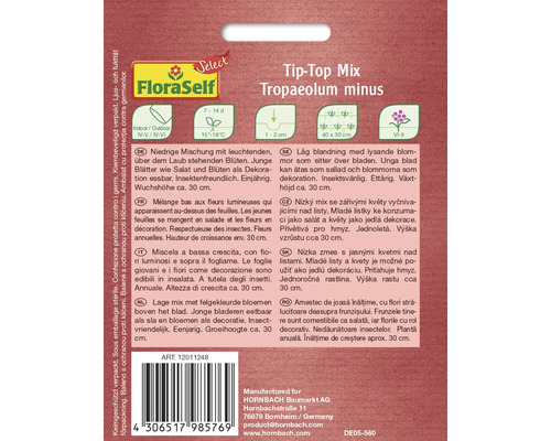 Pachet de semințe Tip-Top Mix Tropaeolum minus