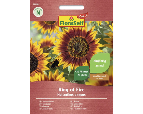 Semințe flori FloraSelf Select floarea soarelui Ring of Fire amestec