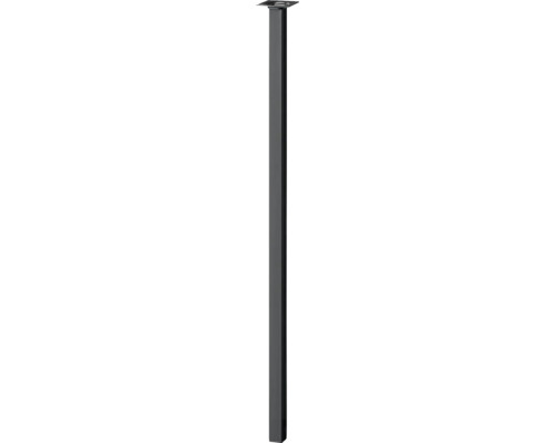 Picior masă pătrat Tarrox 25x25x800 mm, negru