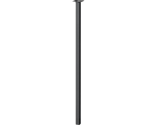 Picior masă pătrat Tarrox 25x25x900 mm, negru