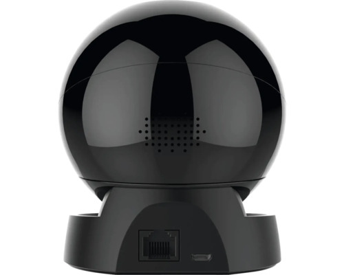 Cameră de supraveghere neagră cu design sferic