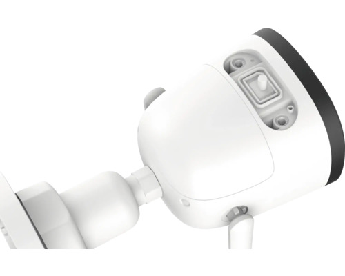 Cameră de supraveghere albă cu fixare