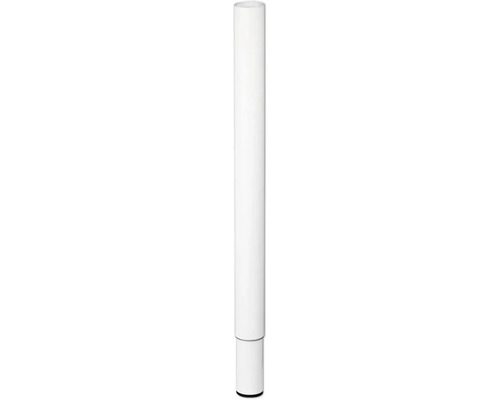 Picior masă rotund Tarrox Ø50x600-900 mm, înălțime reglabilă, alb