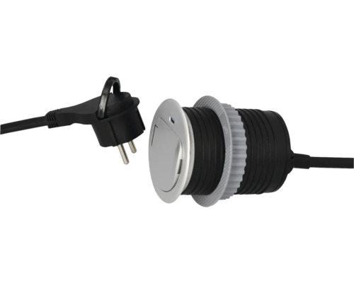 Priză încorporabilă în podea cu ștecher