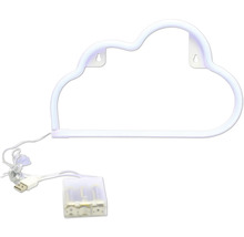 Lampă neon în formă de nor cu conexiune USB și carcasă pentru baterii