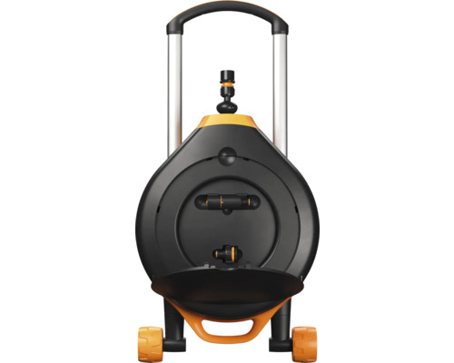 Cărucior pentru furtun de grădină cu roți și mâner