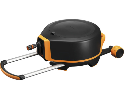 Cutie furtun de grădină cu manivelă și cadru de susținere