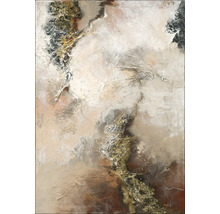 Tablou pictat manual Brown-Silver-Gold l 70x100 cm