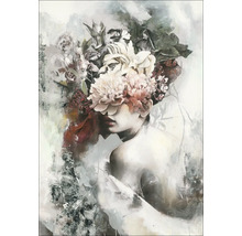 Tablou pictat manual Original Flower Face IV 70x100 cm